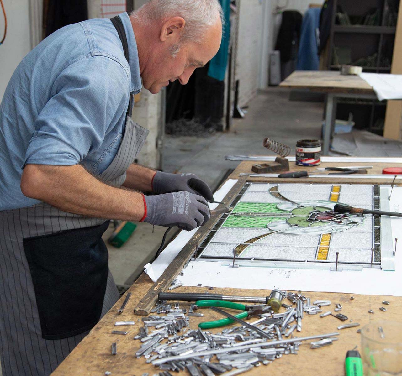 stained glass making process