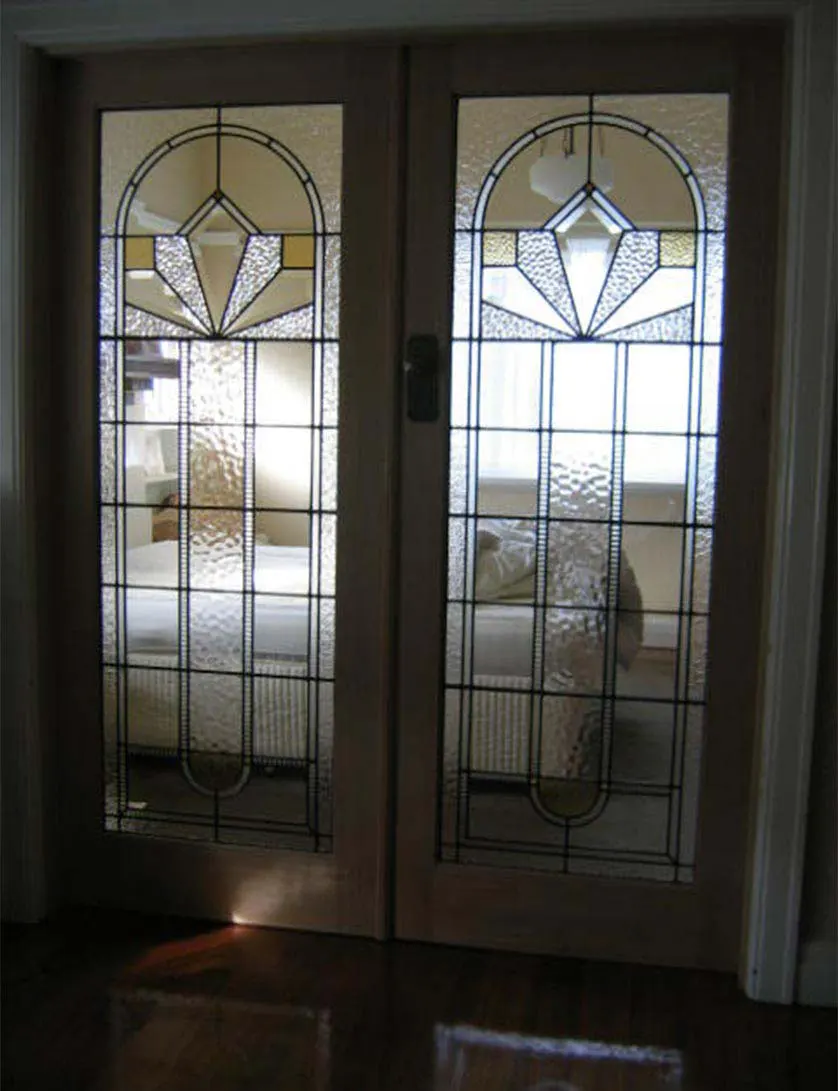 Art Deco leadlight glass window