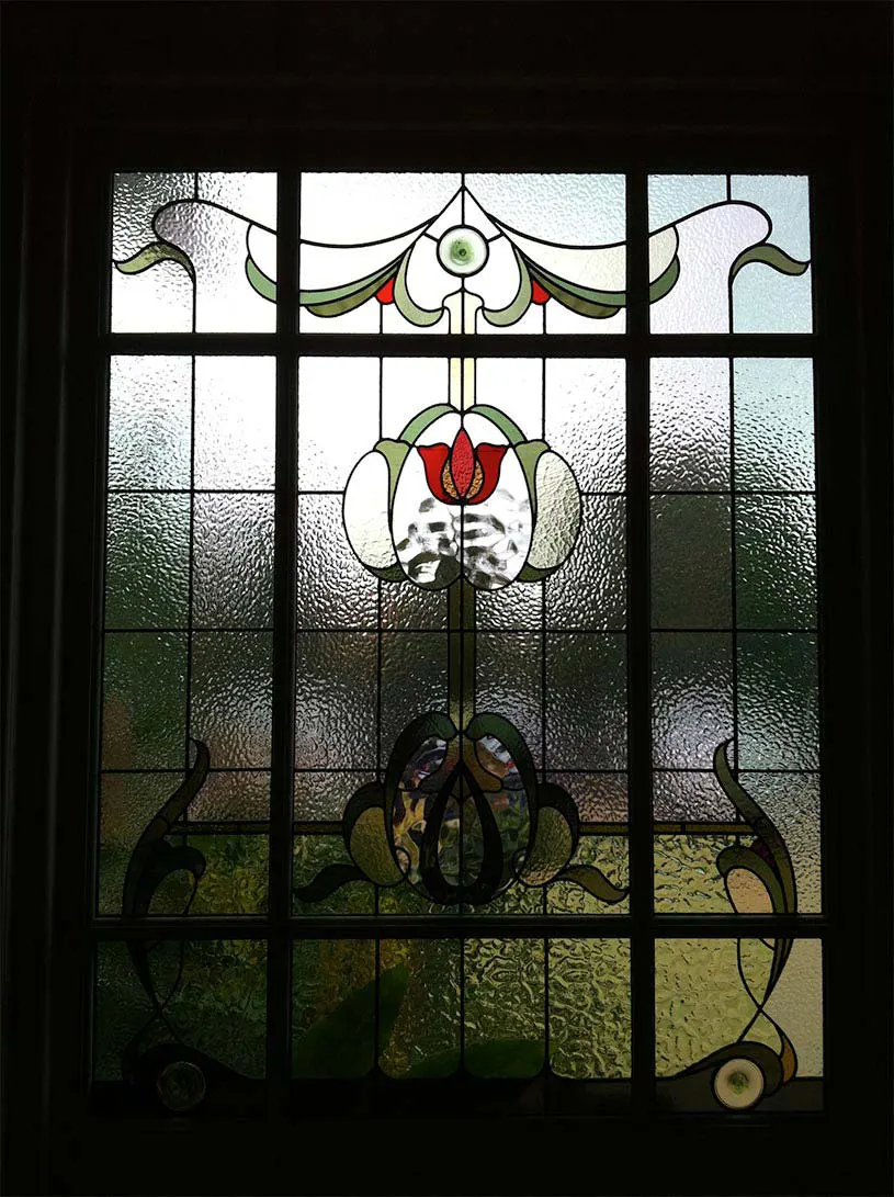 Edwardian leadlight window