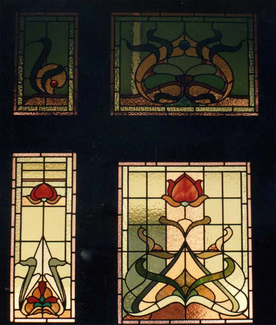 Edwardian leadlight glass window