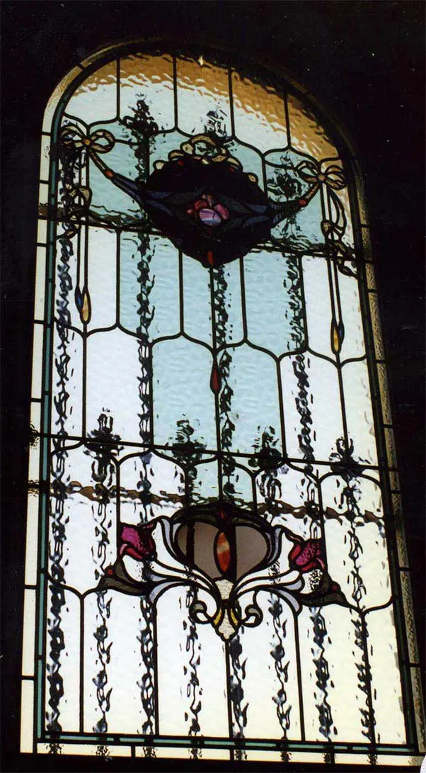 Edwardian leadlight window image