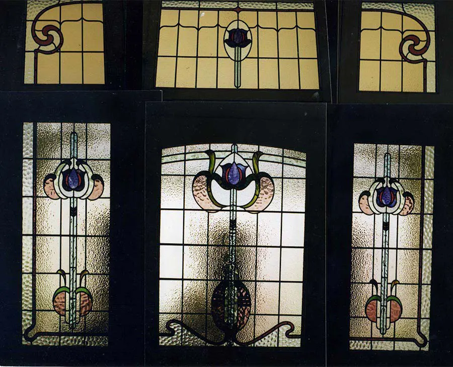 Edwardian leadlight glass window design