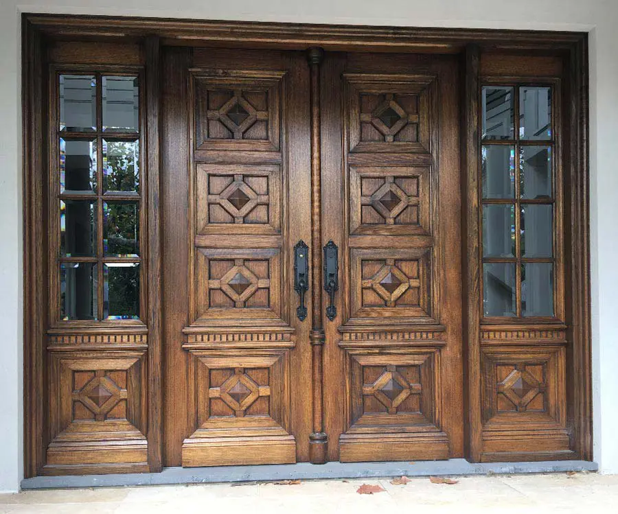 Solid Timber Entrance Doors with Glass