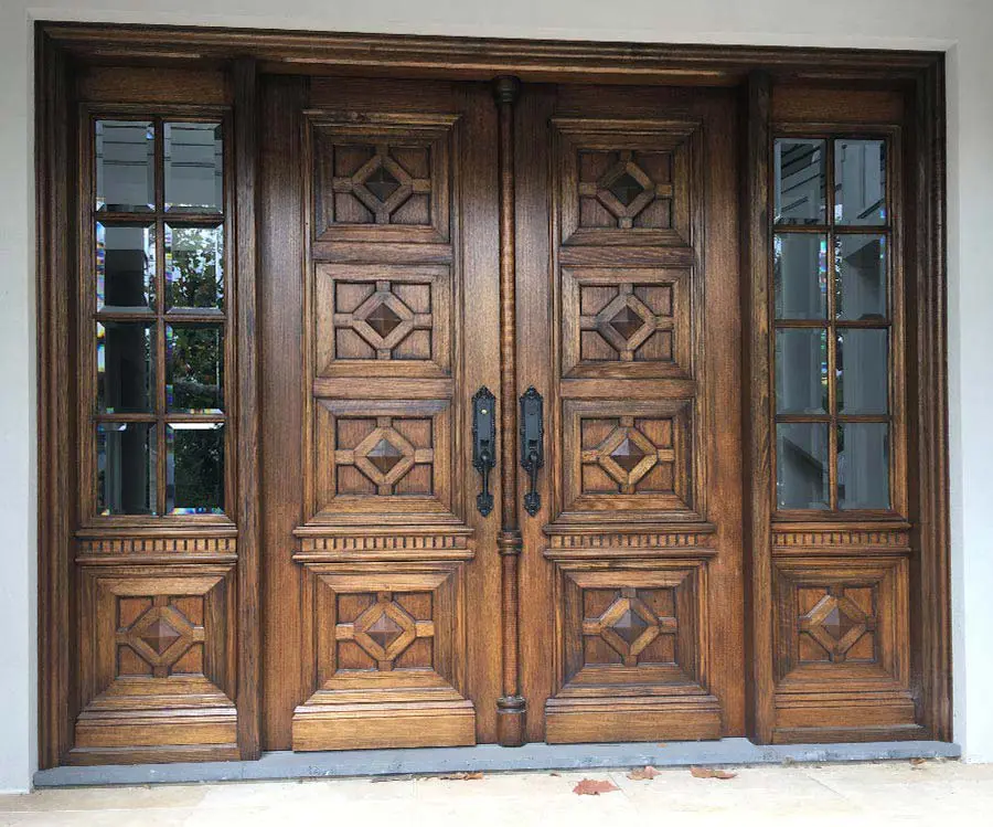 Solid Timber Entrance Doors with Glass Panels