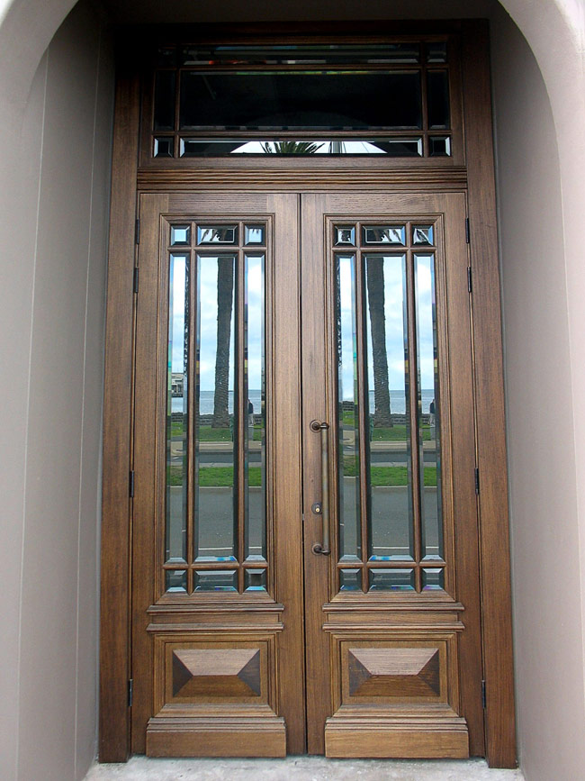 Door Made with Glass & Wood