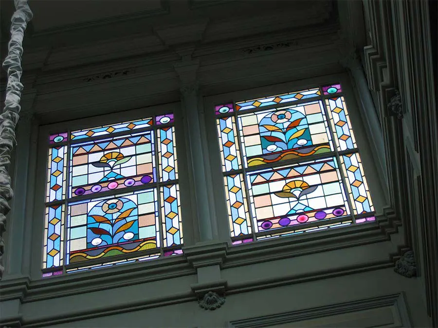 Victorian leadlight glass window image