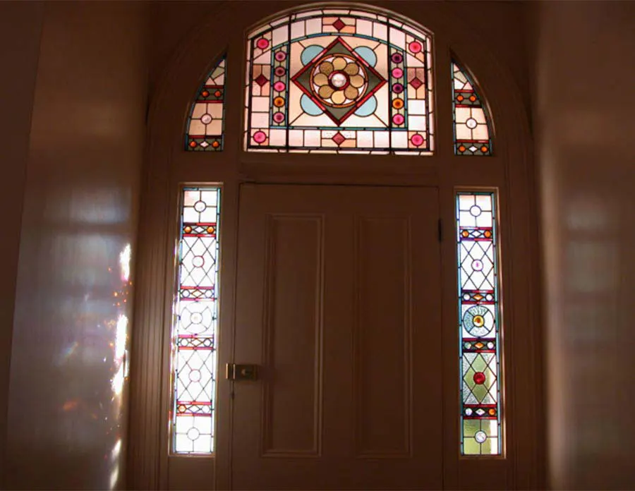 Victorian leadlight glass window design