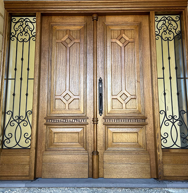Iron Doors with glass design