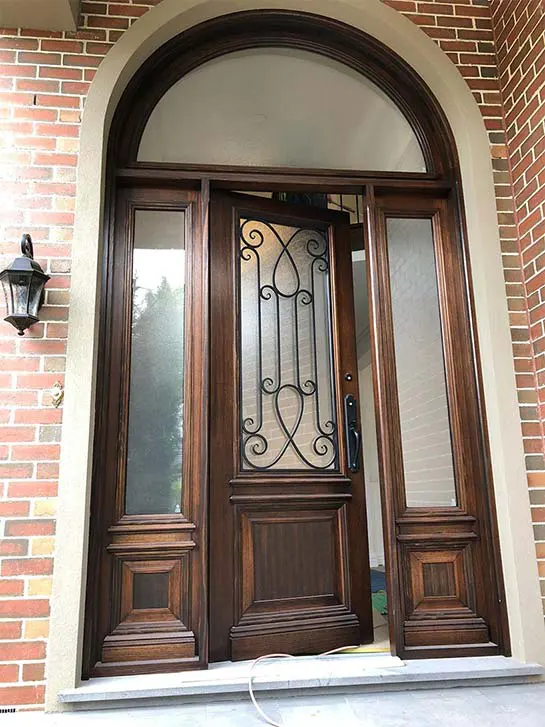 wrought iron entry doors design