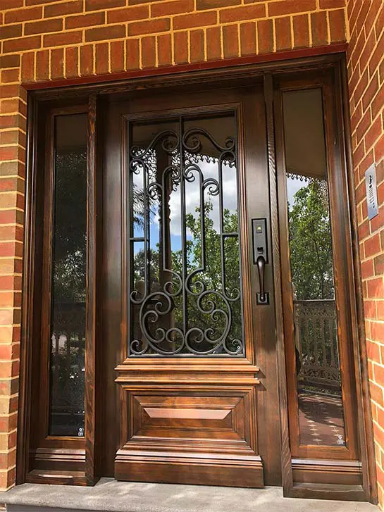 wrought iron entry doors Melbourne